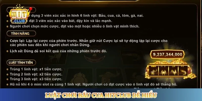 Luật chơi bầu cua Hitclub dễ hiểu